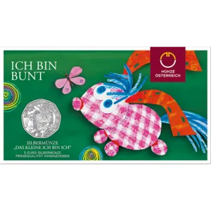 5-Euro-Silbermünze Das kleine Ich bin ich in der Blisterverpackung